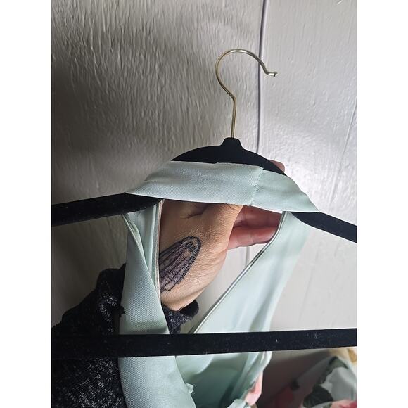 Formal Maxi Gown Prom Halter Dress Wedding Womens 9 / 10 Festive Party Chic - Picture 11 of 11